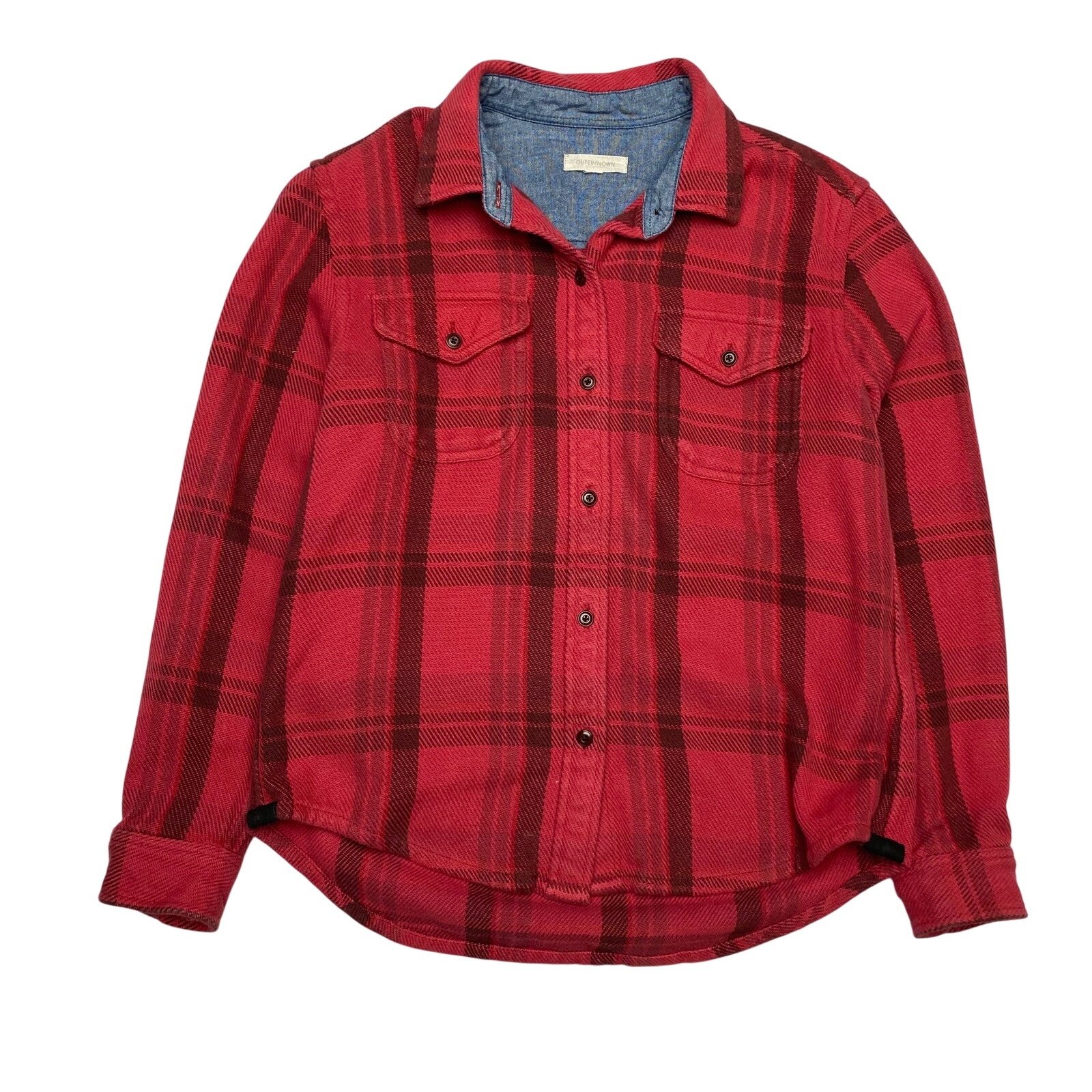 Outerknown Organic Cotton Blanket Flannel Shirt Women's Xs Granola Hike Cottage